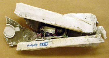 Airphone from Flight 93 wreckage.